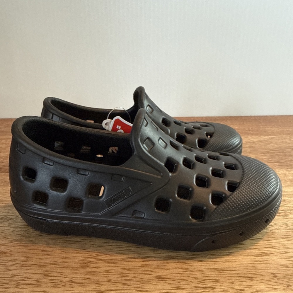Vans Slip-On TRK Black Toddler Water Shoes VN0A4UVHBLK-US Size 7.0 NEW - Picture 2 of 12
